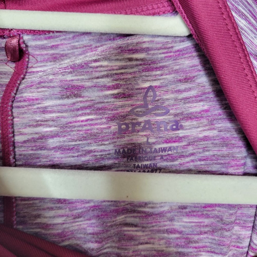 Prana Women's Large Pullover Cowl Neck Purple Space Dye - Picture 6 of 7